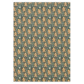 Schattigee Kerst Gingerbread Man Tafelkleed (Voorkant)