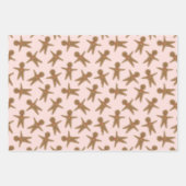 Schattigee Kerst Gingerbread & Ornamenten Patroon Inpakpapier Vel (Voorkant)