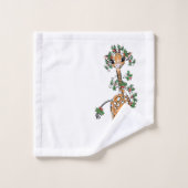 Schattigee kerst Giraffe Holly Garland Bad Handdoek (Wasdoekje)
