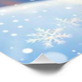 Schattigee Kerst Giraffe in Beanie Pet MIJN EIGEN  Perfect Poster (Hoek)