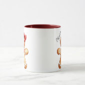Schattigee Kerst Girly Gingerbread Monogram Mok (Midden)