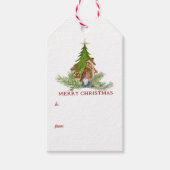 Schattigee Kerst Gnome Aanpassen Gift Label Cadeaulabel (Voorkant)