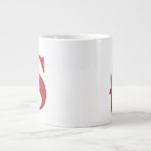 Schattigee Kerst Gnome Monogram Giant Coffee Mok (Voorkant)