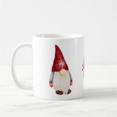 Schattigee Kerst Gnome Monogram Naam Koffiemok (Links)