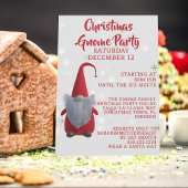 Schattigee Kerst Gnome Party Vakantie Uitnodiging