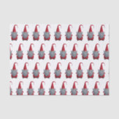 Schattigee Kerst Gnome Patroon Tissue Paper Tissuepapier (Voorkant)