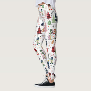 Schattigee Kerst Gnome Sleigh de hele dag Leggings