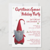 Schattigee Kerst Gnome Vakantie Party Uitnodiging (Voorkant)