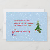 ⛄ Schattigee Kerst Gnomes G-Noel Feestdagenkaart (Achterkant)