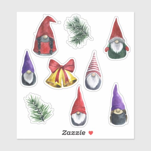 Schattigee Kerst Gnomes plakboek briefpapier Stick Sticker (Vel)