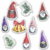 Schattigee Kerst Gnomes plakboek briefpapier Stick Sticker (Voorkant)