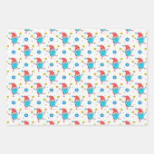 Schattigee kerst grillige sneeuwman Santa rendier Inpakpapier Vel (Voorkant 2)