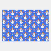 Schattigee kerst grillige sneeuwman Santa rendier Inpakpapier Vel (Voorkant)