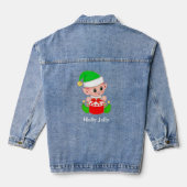 Schattigee kerst groene elf denim jacket (Achterkant)