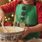 Schattigee Kerst Groene Elf Kostuum Kinder Schort