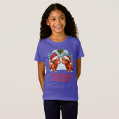 Schattigee kerst Highland koeien Snuzzle T-shirt (Voorkant volledig)