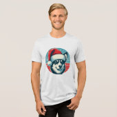 Schattigee Kerst Hond Tshirt (Voorkant volledig)