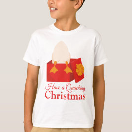 Schattigee Kerst Humor Grappig sinaasappel Eend in T-shirt