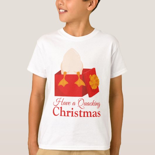 Schattigee Kerst Humor Grappig sinaasappel Eend in T-shirt (Voorkant)