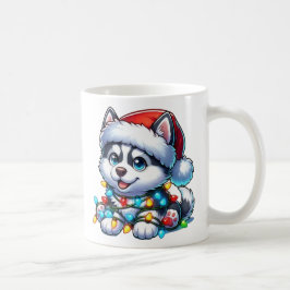 Schattigee kerst Husky Mok