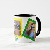 Schattigee Kerst Icon Graphic 3 foto Kerstcadeau Mok (Voorkant rechts)