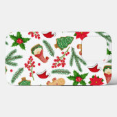 Schattigee kerst illustratiepatroon Hoesje (Achterkant (horizontaal))