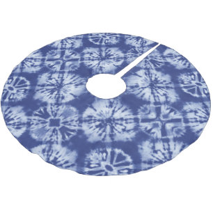 Schattigee Kerst Japanse Shibori Patroon Print Kerstboom Rok