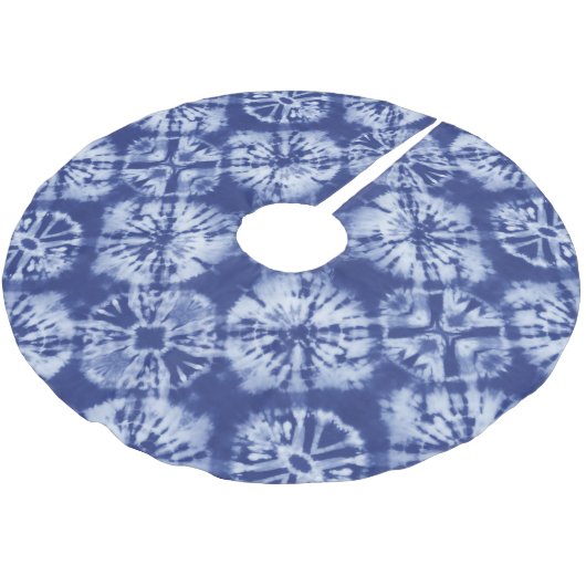 Schattigee Kerst Japanse Shibori Patroon Print Kerstboom Rok (Gekanteld)