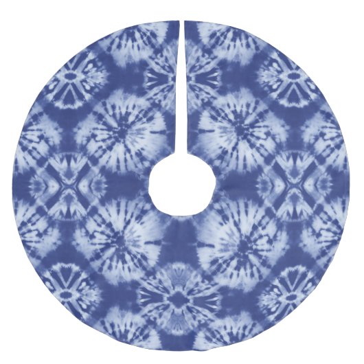 Schattigee Kerst Japanse Shibori Patroon Print Kerstboom Rok (Voorkant)