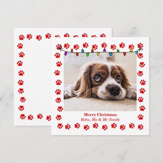 Schattigee kerst Kaart met Custom Afbeelding & pot (Voorkant / Achterkant)