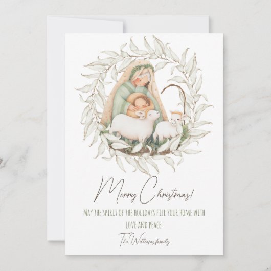 Schattigee kerst Kaart met uw foto op de rug (Voorkant)