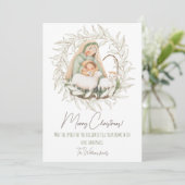 Schattigee kerst Kaart met uw foto op de rug (Staand voorkant)