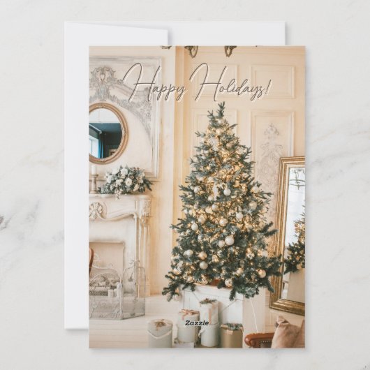 Schattigee kerst Kaart met uw foto op de rug (Achterkant)