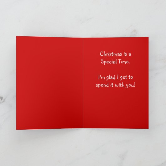 Schattigee kerst Kaart voor kinderen (Binnen)