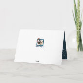 Schattigee Kerst Kaart w / Basset, Cadeaus & Huis (Achterkant)