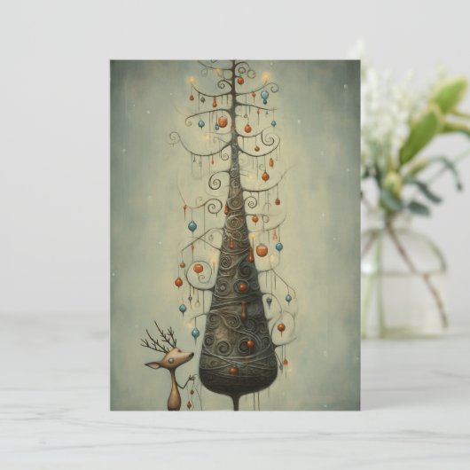 Schattigee Kerst Kaarten - Teken Kerst Kaarten (Staand voorkant)