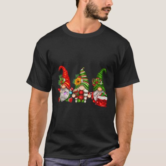 Schattigee kerst kabouters familie matching kerst  t-shirt (Voorkant)