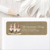 Schattigee kerst kabouters retour adreslabels etiket (Insitu)