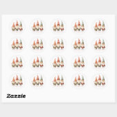 Schattigee kerst kabouters ronde Stickers (Vel)