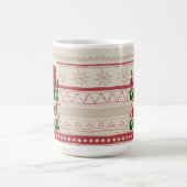 Schattigee kerst kabouters rood groen grappige woo koffiemok (Center)