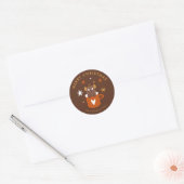 Schattigee Kerst Kat & Cacao Mok Custom Sticker (Envelop)