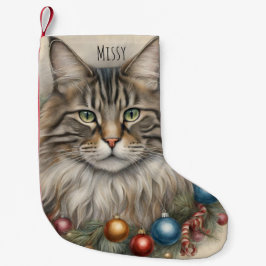 Schattigee Kerst Kat Cadeaus Maine Coon Kleine Kerstsok