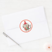 Schattigee kerst kat Stickers (Envelop)