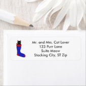 Schattigee Kerst Katten Adresetiketten Etiket (Insitu)