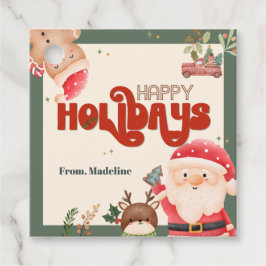 Schattigee kerst kinder kerstvakantie feestuitnodi bedankjes labels