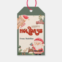 Schattigee kerst kinder kerstvakantie feestuitnodi cadeaulabel