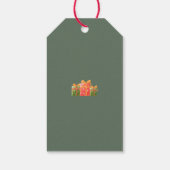 Schattigee kerst kinder kerstvakantie feestuitnodi cadeaulabel (Achterkant)