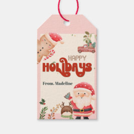 Schattigee kerst kinder kerstvakantie feestuitnodi cadeaulabel