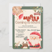 Schattigee kerst kinder kerstvakantie feestuitnodi kaart (Voorkant)