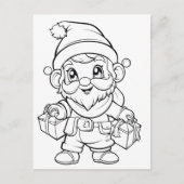 Schattigee Kerst kinder kleurstof elf Briefkaart (Voorkant)